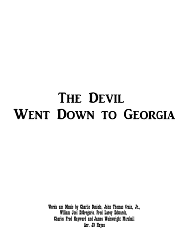 The Devil Went Down To Georgia