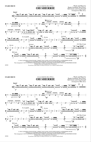 Oh Sherrie: Snare Drum