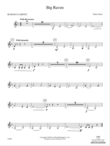 Big Raven: B-flat Bass Clarinet