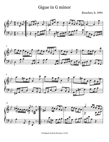 Gigue in G minor