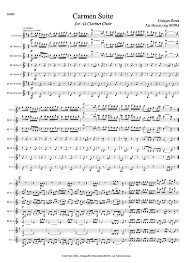 Carmen Suite for AS Clarinet Choir