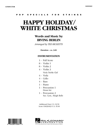 Happy Holiday/White Christmas (arr. Ted Ricketts) - Full Score