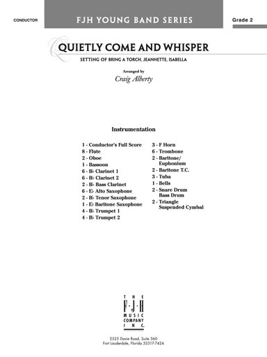 Quietly Come and Whisper: Score