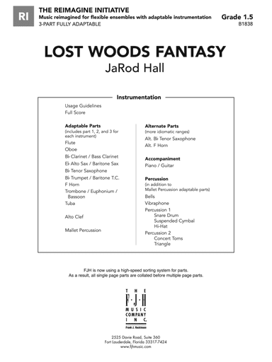 Lost Woods Fantasy: Score