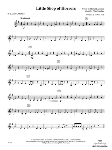 Little Shop of Horrors: B-flat Bass Clarinet
