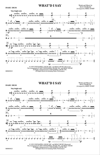 What'd I Say: Snare Drum