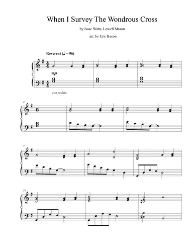When I Survey The Wondrous Cross