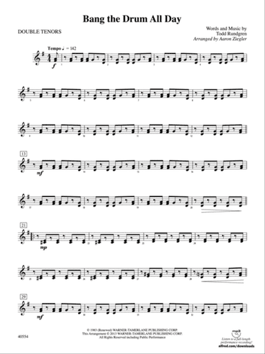 Bang the Drum All Day: 2nd Percussion