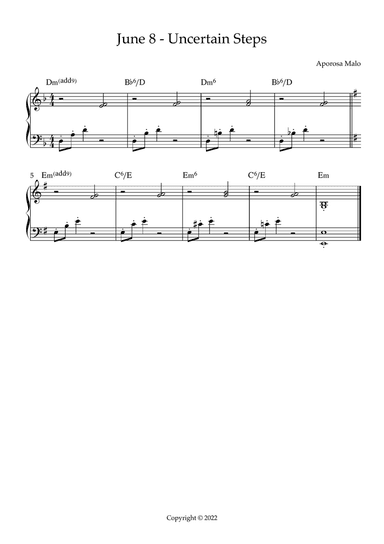 June 8 - Uncertain Steps