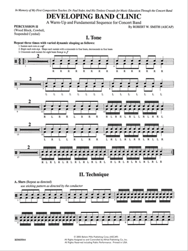 Developing Band Clinic (A Warm-Up and Fundamental Sequence for Concert Band): 2nd Percussion