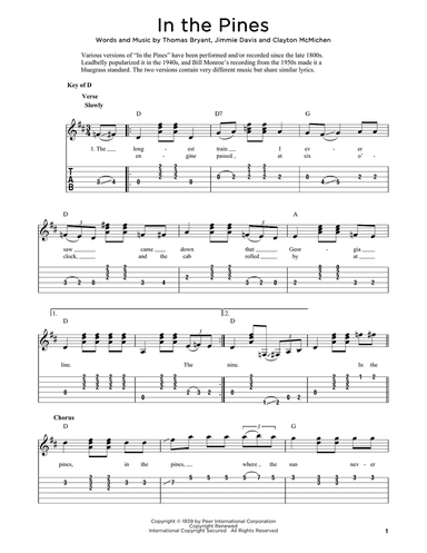 In The Pines (arr. Fred Sokolow)
