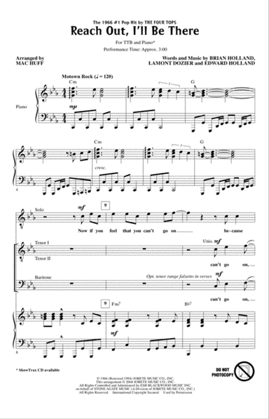 Reach Out I'll Be There (arr. Mac Huff)