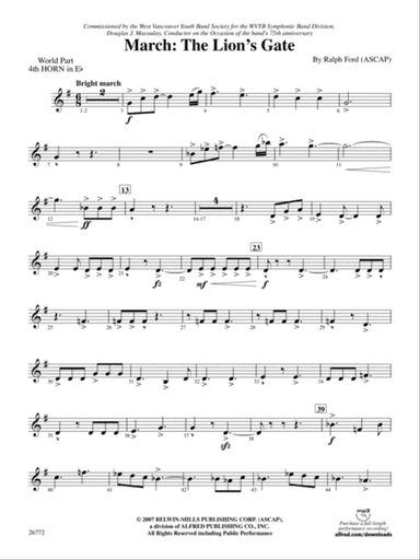 March: (wp) 4th Horn in E-flat