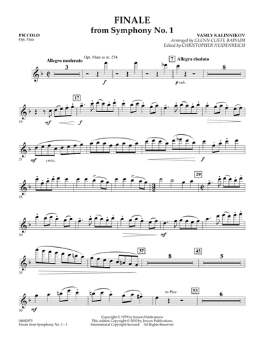 Finale from Symphony No. 1 - Piccolo/Flute