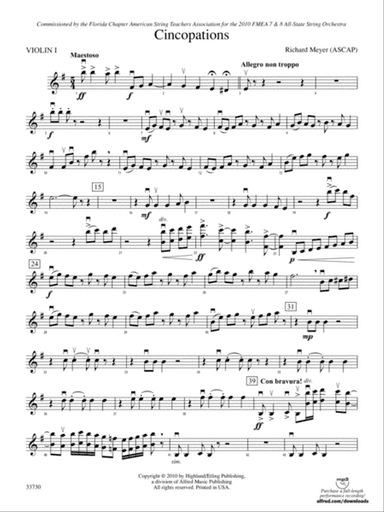 Cincopations: 1st Violin