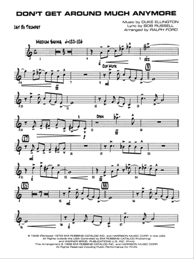 Don't Get Around Much Anymore: 1st B-flat Trumpet