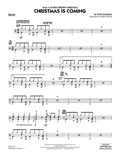 Christmas Is Coming - Drums