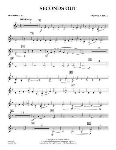 Seconds Out - Euphonium in Treble Clef