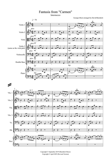 Intermezzo (Fantasia from Carmen) for String Orchestra