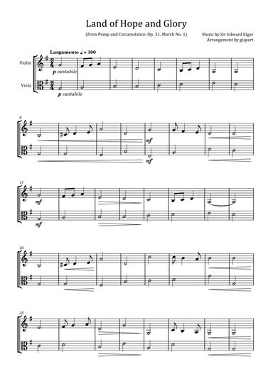 Land of Hope and Glory (from Pomp and Circumstance, Op. 31, March No. 1)