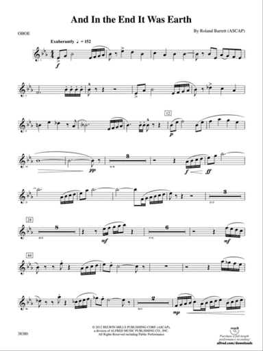 And in the End It Was Earth: Oboe