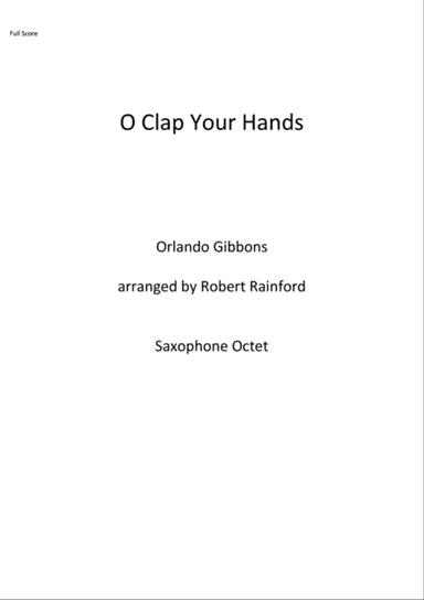 O Clap Your Hands