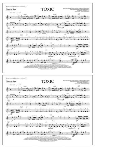 Toxic (arr. Tom Wallace) - Tenor Sax
