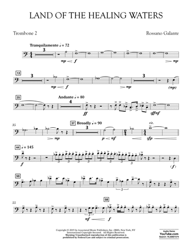 Land of the Healing Waters - Trombone 2