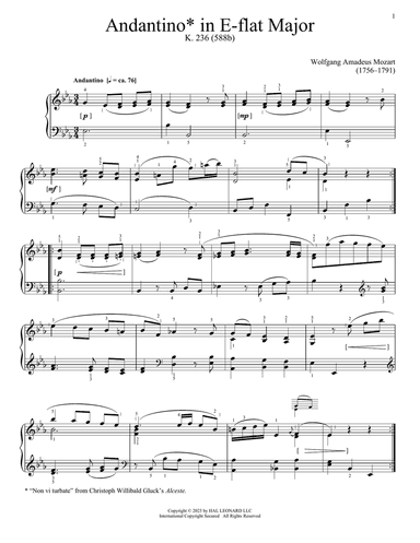 Andantino In E Flat