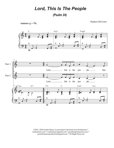 Lord, This Is The People (Psalm 24) (2-part choir)