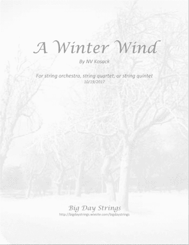A Winter Wind - for string quartet or quintet