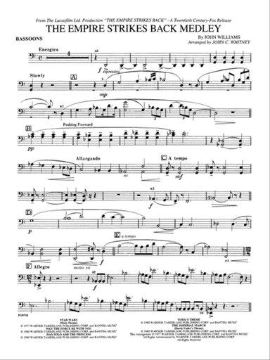 The Empire Strikes Back Medley: Bassoon