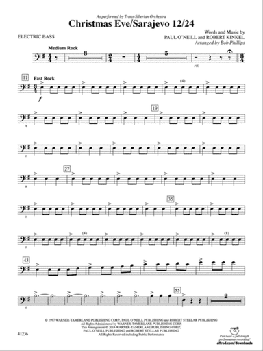 Christmas Eve/Sarajevo 12/24: Electric Bass
