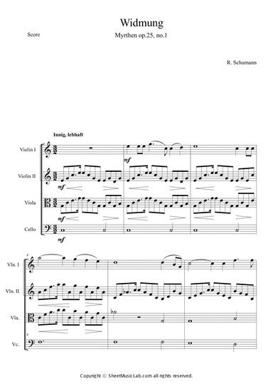 Widmung, Op.25 no.1 in C