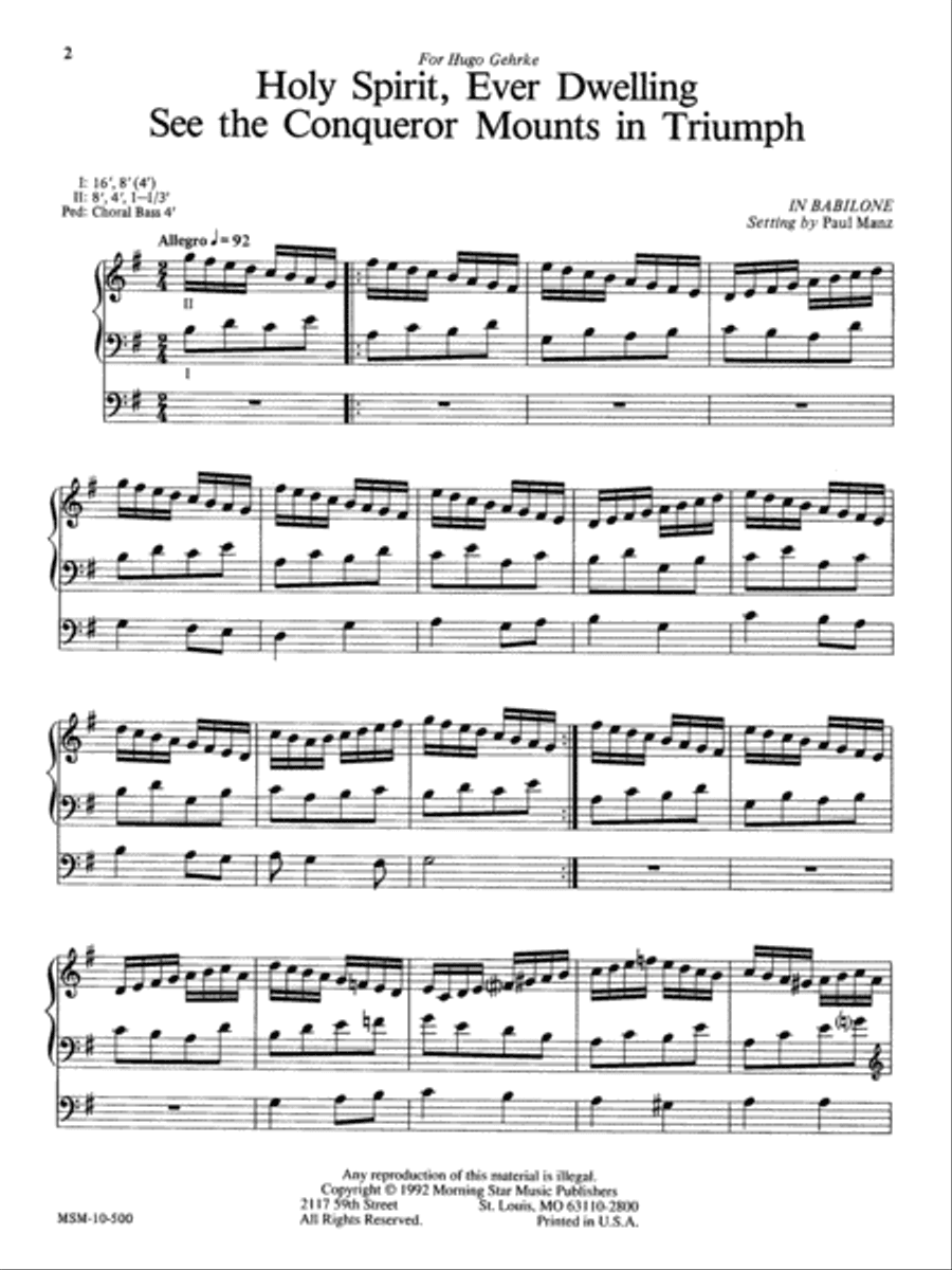 Holy Spirit, Ever Dwelling/See the Conqueror Mounts in Triumph (Downloadable)