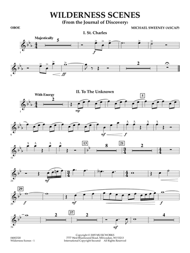 Wilderness Scenes (from The Journal Of Discovery) - Oboe