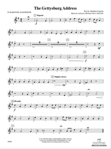 The Gettysburg Address: E-flat Baritone Saxophone