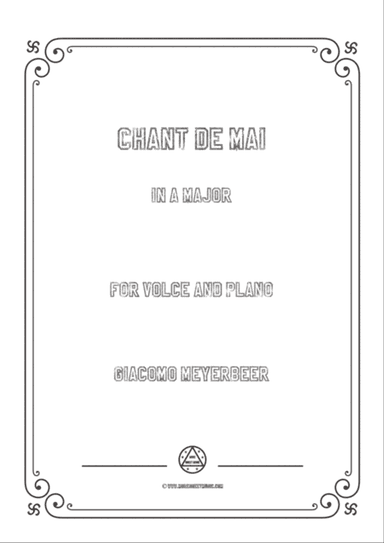 Meyerbeer-Chant de mai in A Major,for Voice and Piano
