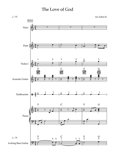 The Love of God - Score Only