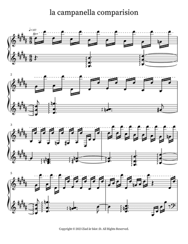 la campanella comparision