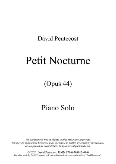Petit Nocturne, Opus 44