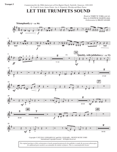 Let The Trumpets Sound - Bb Trumpet 3