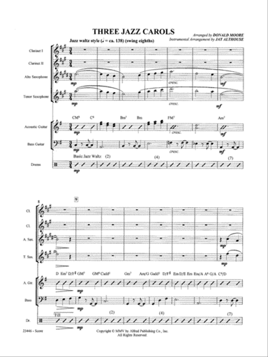 Three Jazz Carols: Score