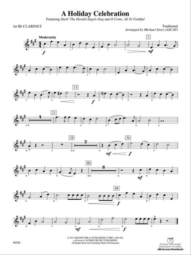 A Holiday Celebration: 1st B-flat Clarinet