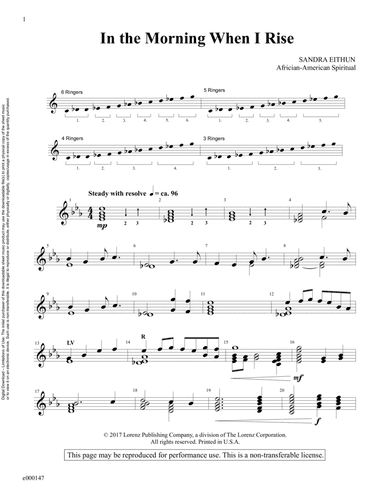 In the Morning When I Rise (Reproducible Download)