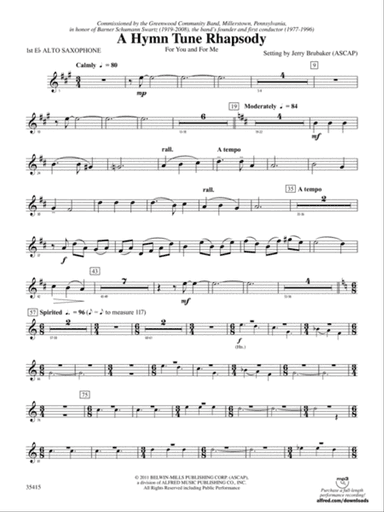 A Hymn Tune Rhapsody: E-flat Alto Saxophone