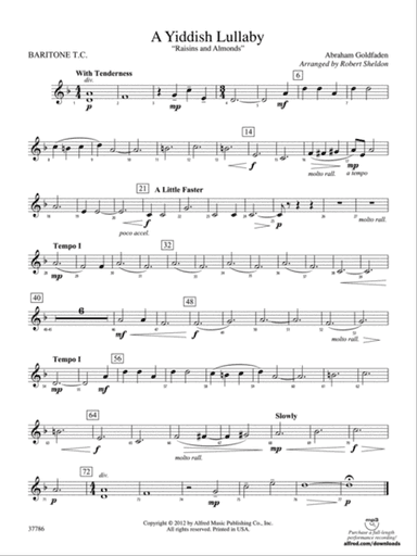 A Yiddish Lullaby: Baritone T.C.