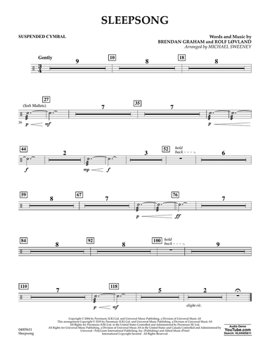 Sleepsong (arr. Michael Sweeney) - Suspended Cymbal