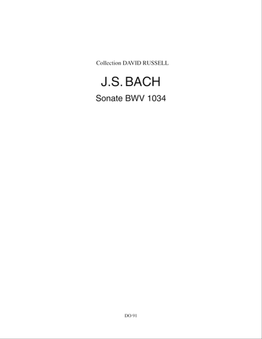 Sonate BWV 1034