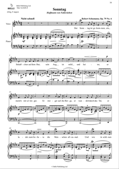 Sonntag, Op. 79 No. 6 (E Major)